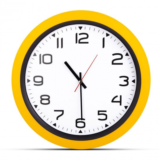 HERA SARI PLASTİK KASA DUVAR SAATİ (350MM), 502306 HERA SARI PLASTİK KASA DUVAR SAATİ (350MM), 502306