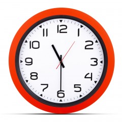 HERA TURUNCU PLASTİK KASA DUVAR SAATİ (350MM)