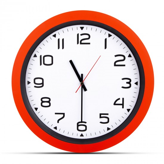 HERA TURUNCU PLASTİK KASA DUVAR SAATİ (350MM), 502316