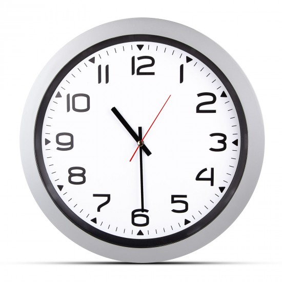 HERA GÜMÜŞ PLASTİK KASA DUVAR SAATİ (350MM), 502320 HERA GÜMÜŞ PLASTİK KASA DUVAR SAATİ (350MM), 502320