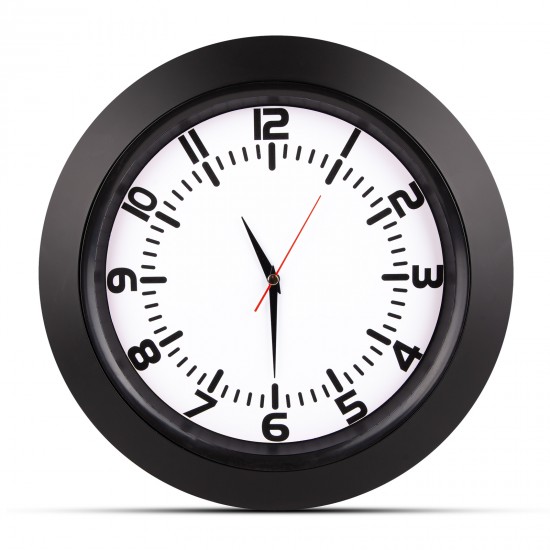 UMAY SİYAH PLASTİK KASA DUVAR SAATİ (350 MM), 5033301