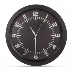 POSEIDON SİYAH PLASTİK KASA DUVAR SAATİ 350MM