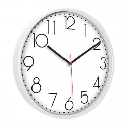 PAN164 BEYAZ PLASTİK ÇERÇEVE DUVAR SAATİ (380 MM)