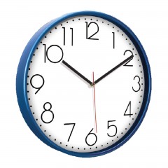 PAN164 MAVİ PLASTİK ÇERÇEVE DUVAR SAATİ (380 MM)