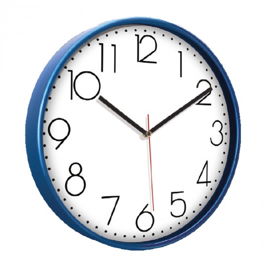 PAN164 MAVİ PLASTİK ÇERÇEVE DUVAR SAATİ (380 MM), 5044503