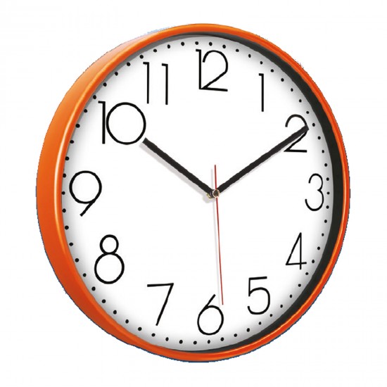 PAN164 TURUNCU PLASTİK ÇERÇEVE DUVAR SAATİ (380 MM), 5044516