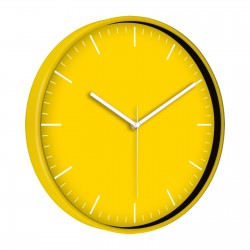 MİMAS186 SARI PLASTİK KASA DUVAR SAATİ (380 MM)
