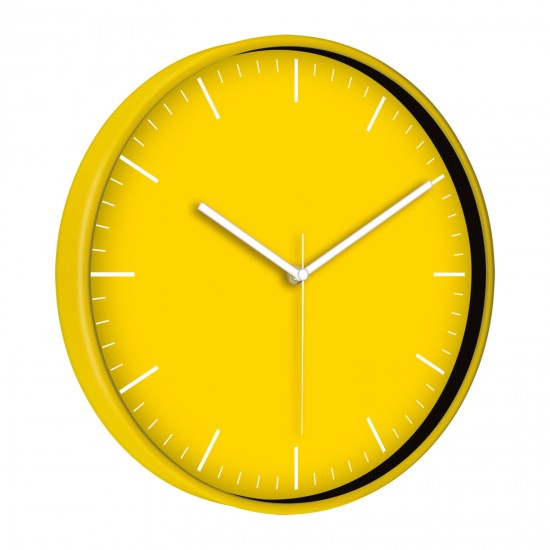 MİMAS186 SARI PLASTİK KASA DUVAR SAATİ (380 MM), 519340106