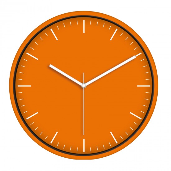 MİMAS186 TURUNCU PLASTİK KASA DUVAR SAATİ (380 MM), 519340116