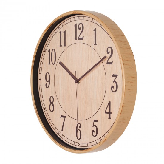 MİMAS186 AHŞAP PLASTİK KASA DUVAR SAATİ (380 MM), 519340119