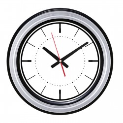 SEDNA526 SİYAH-GÜMÜŞ BRİSTOL KADRAN DUVAR SAATİ (480 MM)