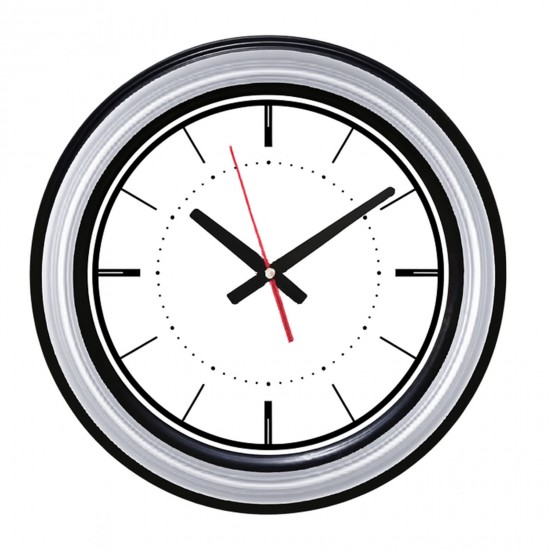 SEDNA526 SİYAH-GÜMÜŞ BRİSTOL KADRAN DUVAR SAATİ (480 MM), 626634