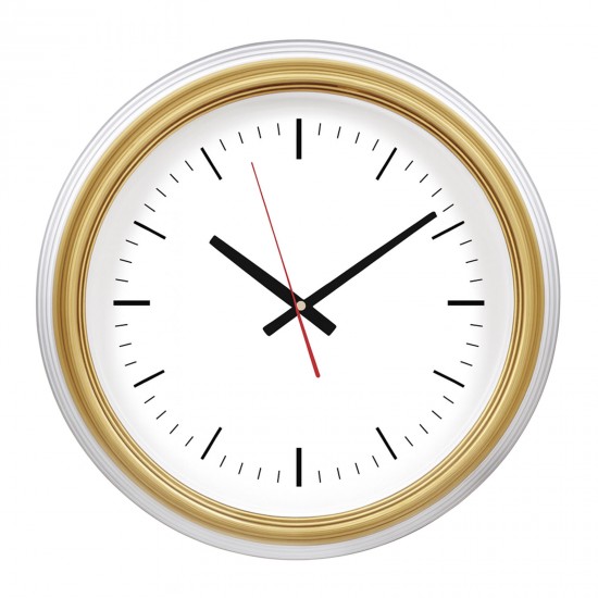 SEDNA526 ALTIN-BEYAZ BRİSTOL KADRAN DUVAR SAATİ (480 MM), 626643