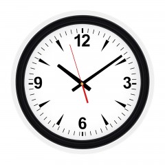 SEDNA526 SİYAH-BEYAZ BRİSTOL KADRAN DUVAR SAATİ (480 MM)