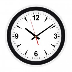 SEDNA526 SİYAH-BEYAZ BRİSTOL KADRAN DUVAR SAATİ (480 MM)