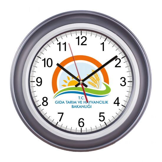 BENDİS509 BEYAZ-GÜMÜŞ BRİSTOL KADRAN DUVAR SAATİ (400 MM), 626844