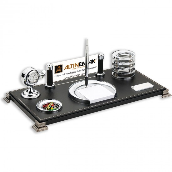 RODOS SİYAH DERİ MASA SETİ, 777701