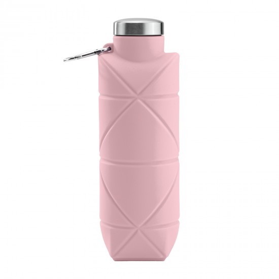 AYDENİZ PEMBE 700 ML KATLANABİLİR SİLİKON MATARA, 794013