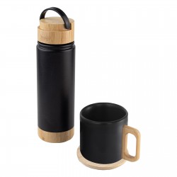 SERENLİ SİYAH 550 ML TERMOS KUPA SETİ SERENLİ SİYAH 550 ML TERMOS KUPA SETİ
