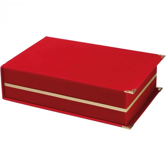 KAŞMİR KIRMIZI KADİFE PLAKET KUTUSU (16X28 CM), 8792041 KAŞMİR KIRMIZI KADİFE PLAKET KUTUSU (16X28 CM), 8792041