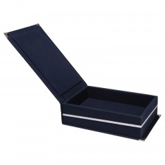 KAŞMİR LACİVERT KADİFE PLAKET KUTUSU (14X24 CM)