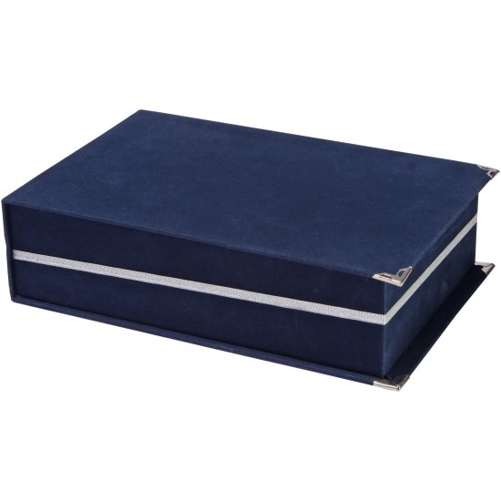 KAŞMİR LACİVERT KADİFE PLAKET KUTUSU (14X24 CM), 879205 KAŞMİR LACİVERT KADİFE PLAKET KUTUSU (14X24 CM), 879205