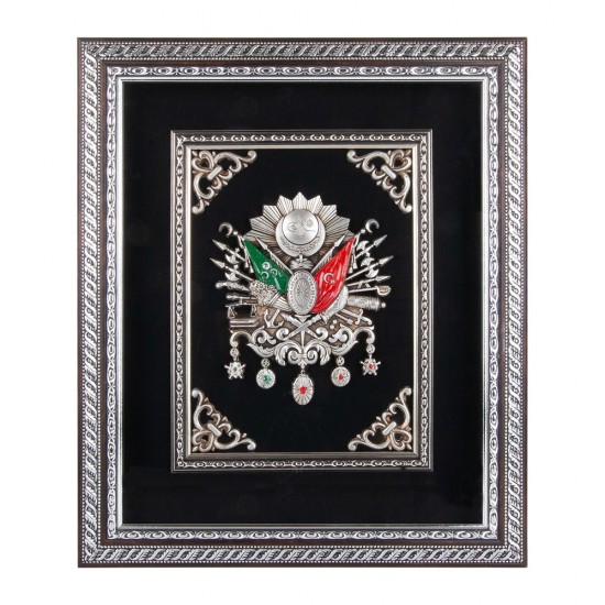 SALTANAT SİYAH OSMANLI ARMASI KABARTMALI TABLO, 922701