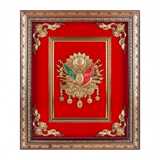 SALTANAT KIRMIZI OSMANLI ARMASI KABARTMALI TABLO, 922704