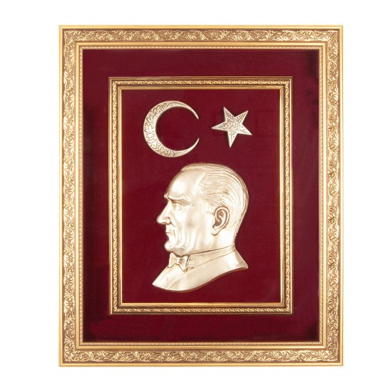 ÖNCÜ KIRMIZI ATATÜRK KABARTMALI TABLO, 922804