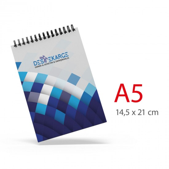 ALA-30 A5 KARTON KAPAKLI SPİRALLİ BLOKNOT, ALA-30