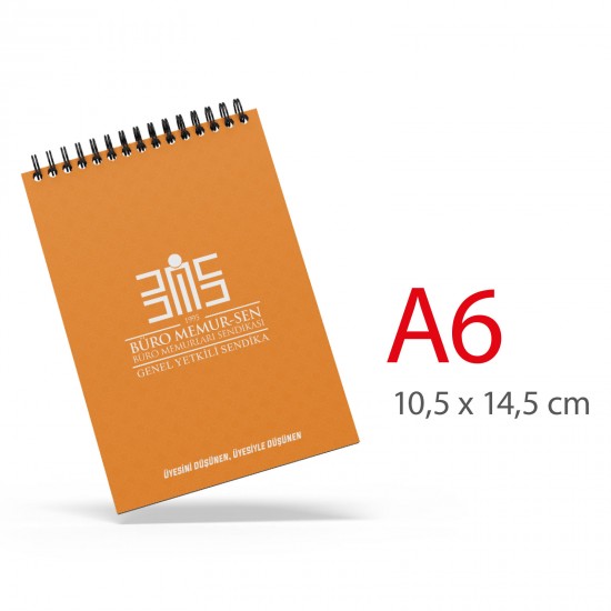 ALA-31 A6 KARTON KAPAKLI SPİRALLİ BLOKNOT, ALA-31