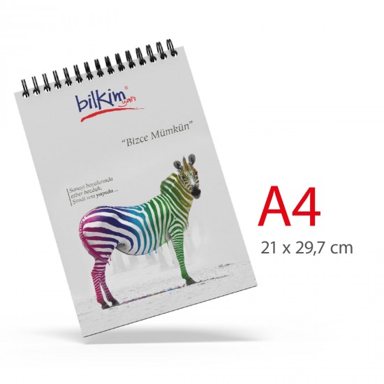 ALA-51 A4 KARTON KAPAKLI SPİRALLİ BLOKNOT, ALA-51