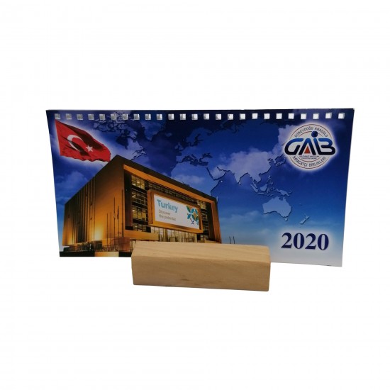 Ahşap Takvim Standı 01, DP-AS-008 Ahşap Takvim Standı 01 - Takvim Altlığı