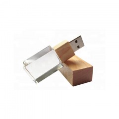 Kristal Ahşap USB Flash Bellek 09
