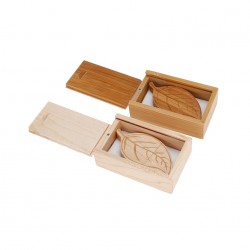 Yaprak Şeklinde Ahşap USB Flash Bellek 11