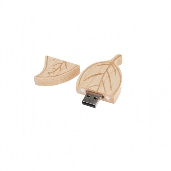 Yaprak Şeklinde Ahşap USB Flash Bellek 11, DP-U-AH11 Yaprak Şeklinde Ahşap USB Flash Bellek 11, DP-U-AH11